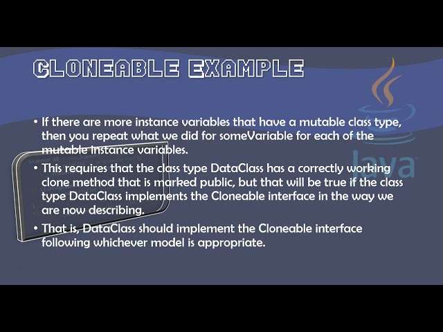 6.5 Cloneable Interfaces