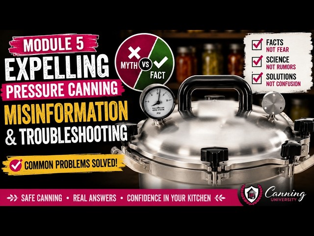 Module 5: Expelling Pressure Canning Misinformation & Troubleshooting Common Problems