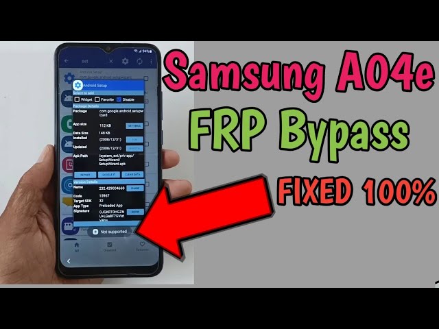 Samsung A04e FRP Google Lock Bypass Android 12  Clear Data Not Supported Fix No PC