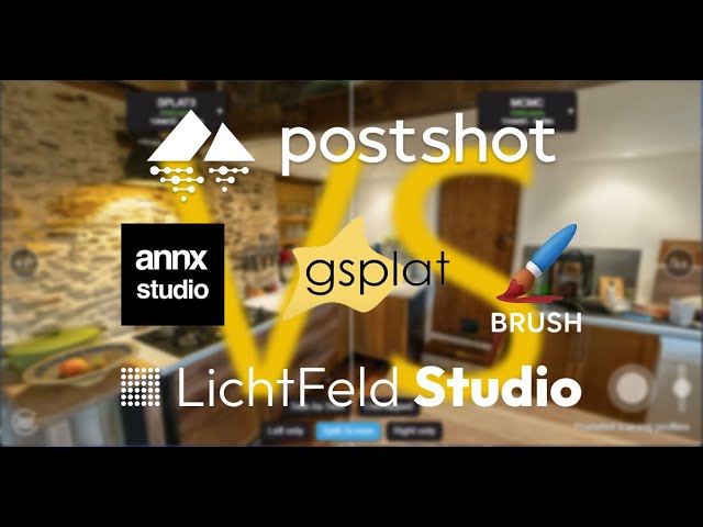 Postshot VS Brush VS Annx Studio VS LichtFeld Studio VS Gsplat