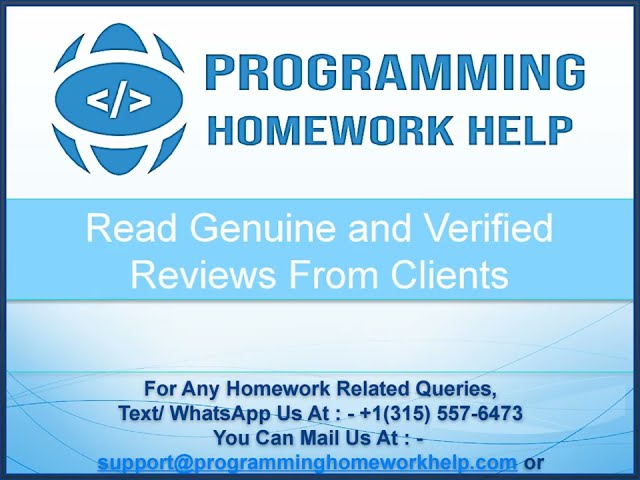 Read Genuine and Verified Reviews From Clients | Programming Homework Help