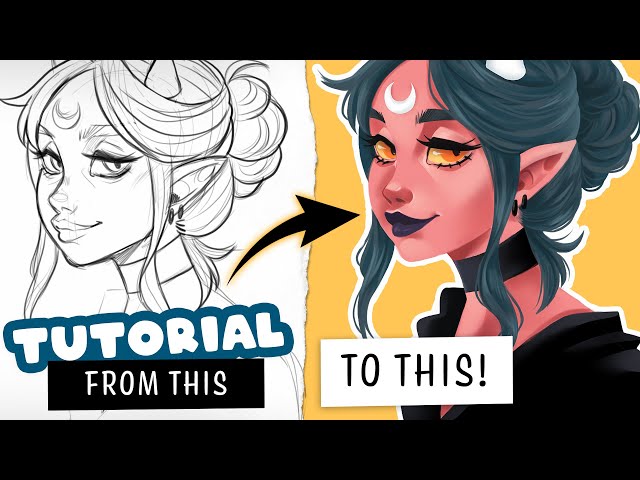 🎓 How to color WITHOUT lineart ✒️ Digital Art Tutorial