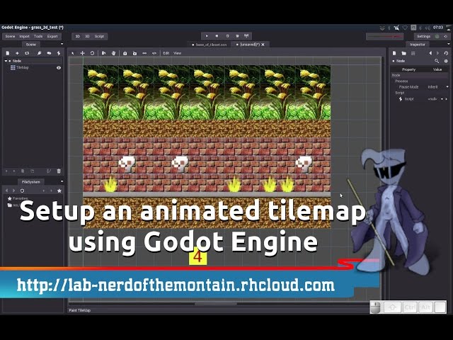 setup an animated tilemap using shader - mapa de tilkes animado - eng sub