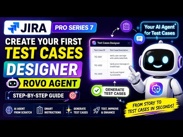 Pro Series 7: Create Your First Test Cases Designer JIRA ROVO Agent (Step-by-Step) | Tests Generator