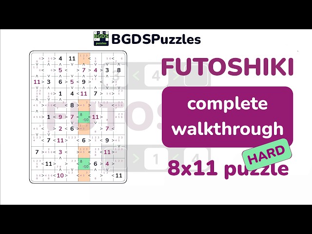 Futoshiki 8x11 Complete Walkthrough | Hard Rectangle Puzzle Solved Step by Step