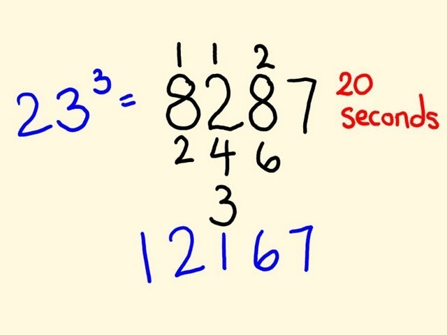 Cube Trick - work out cubic numbers (1 - 100) fast!