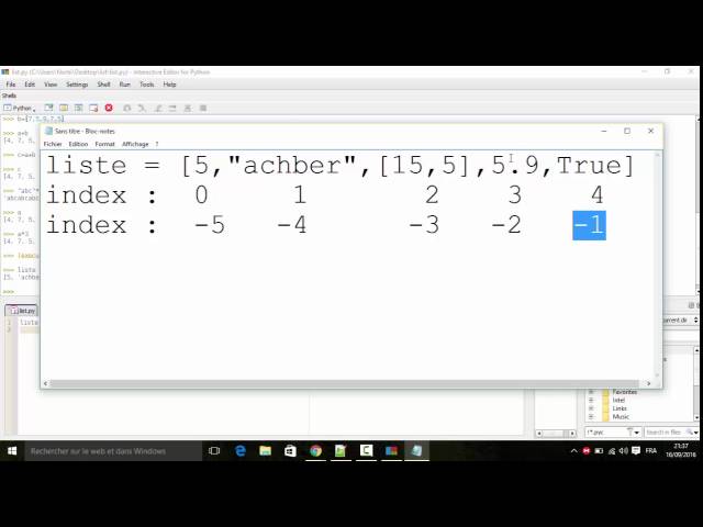 Python - الدرس الرابع - Les Listes -1-
