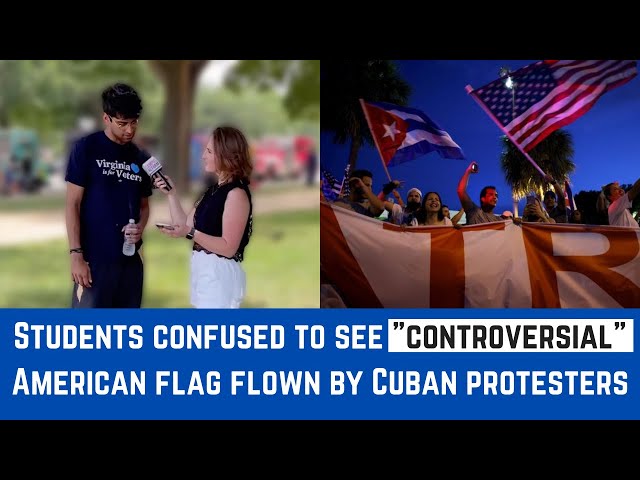 Students Confused To See "CONTROVERSIAL" American Flag Flown By Cuban Protesters