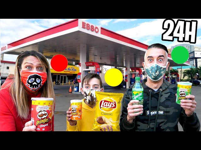 24H EATING AT GAS STATIONS OF ONLY ONE COLOR