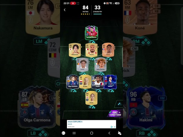 All 14 sbc solutions of Willian Pacho on Madfut 26