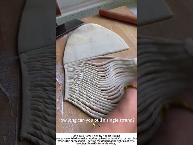 Hand‑Pulled Noodles 101 – Cutting Dough then Stretching 🍜👩‍🍳