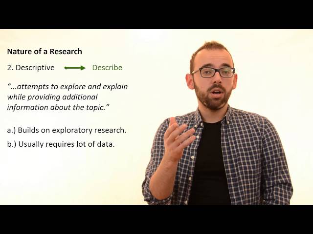 1.3 Exploratory, Descriptive and Explanatory Nature Of Research