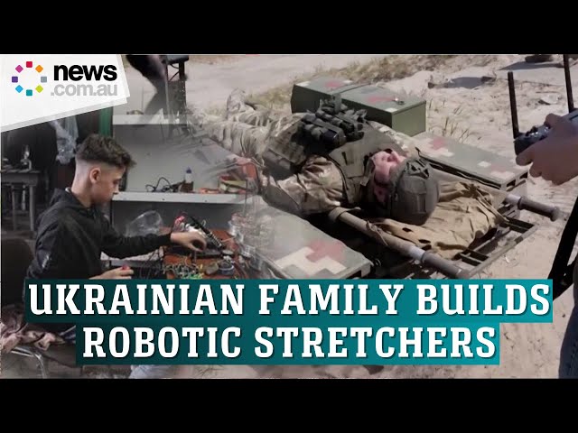 Ukrainians make robotic stretchers in family workshop