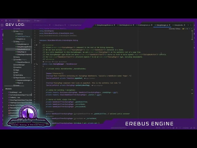 #devlog - #unity #rpg Software Architecture | Erebus Engine | Wizard Beard Studio