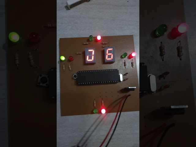 8051 microcontroller based traffic signal controller