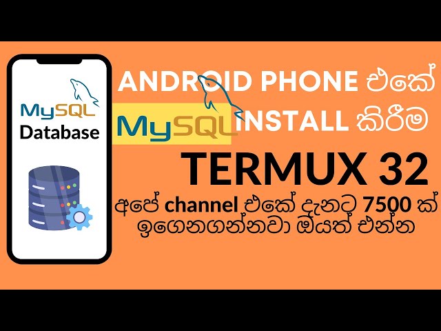 How to install and use MySQL on Android Phone for learn Databases.