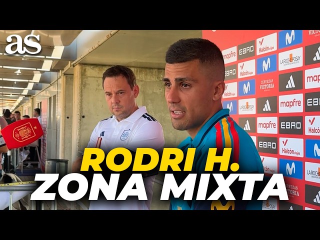 ZONA MIXTA de RODRI antes del MUNDIAL con la SELECCIÓN ESPAÑOLA | MEDIA DAY ESPAÑA