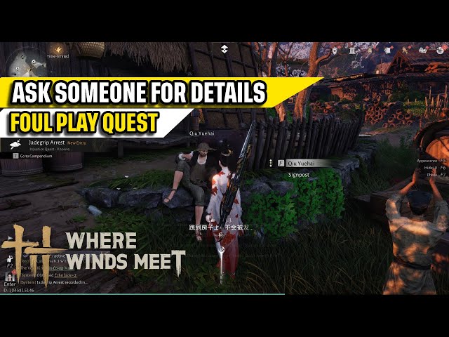 How to Ask Someone for Details "Foul Play" Quest Where Winds Meet Quick Guide