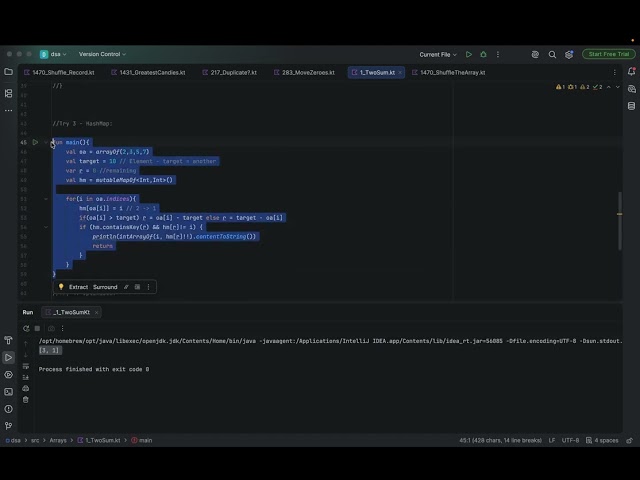 LeetCode 1: Two Sum | DSA in Kotlin 2026 | Unedited | #dsa #kotlin #dsaInKotlin