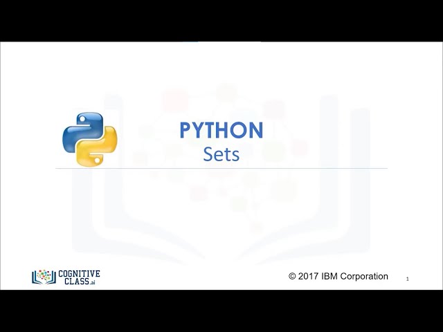 [Python for Data Science, AI & Development] 8. Sets