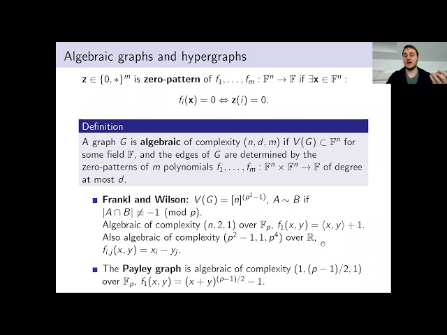 Ramsey properties of algebraic graphs and hypergraphs
