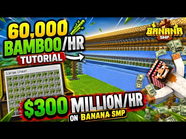 BEST Bamboo Farm Tutorial for Banana SMP! 💰 | Minecraft