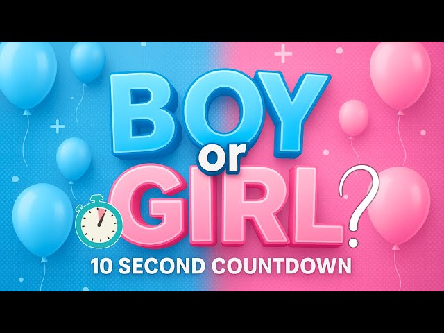 💙 BOY or GIRL? 💗 GENDER REVEAL TEMPLATE - Perfect Surprise for Baby Shower! 👶🎉