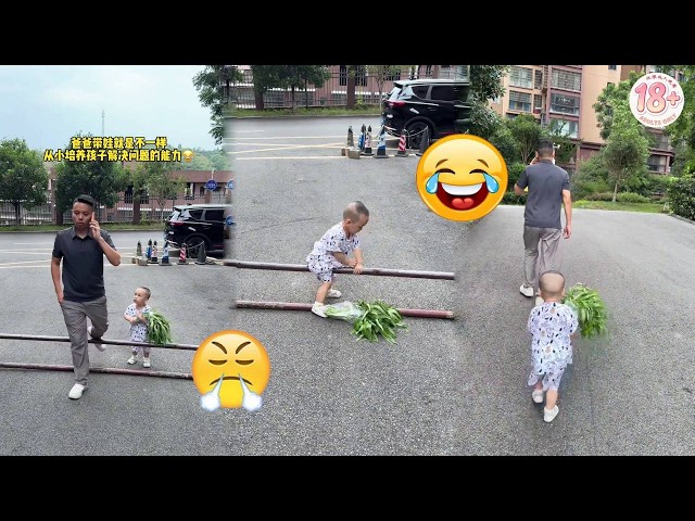 Dad helps kids develop problem-solving skills 😂