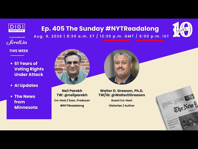 Ep. 405 of The Sunday #NYTReadalong (Voting Rights Act; AI Updates; News from Minnesota)