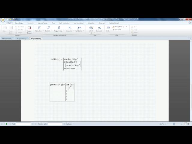 PTC Mathcad Prime  - Programming