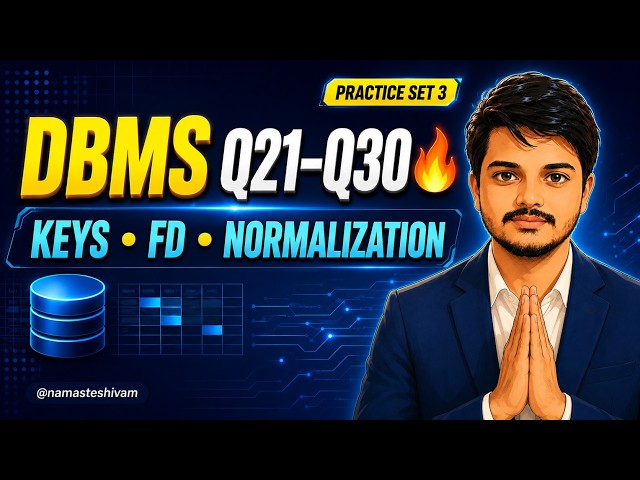 DBMS Top 10 MCQs 🔥 | Keys, Foreign Key, Normalization & Functional Dependency | Set 3