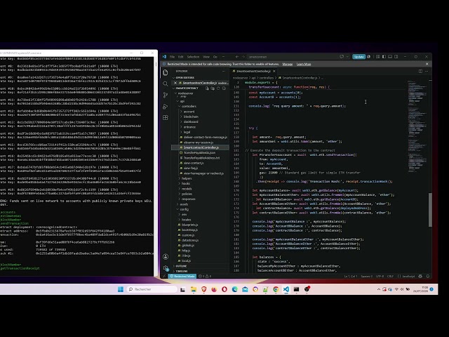 Full-stack Ethereum Dapp Tutorial : Web3.js , Solidity , Hardhat , Nodejs Server