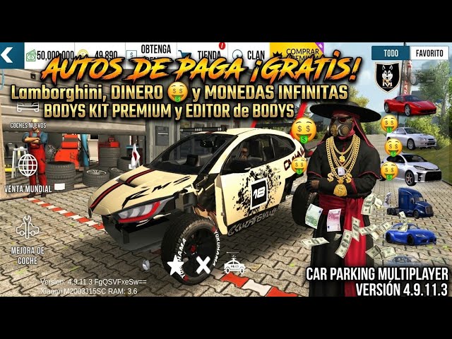 ⚡ Script for | Car Parking Multiplayer 🔰 Beta version 4.9.11.3 Money 🤑 Coins, Lamborghini, and more