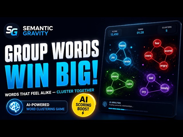 Semantic Gravity Mini Game Project Demo | HTML CSS JavaScript Source Code