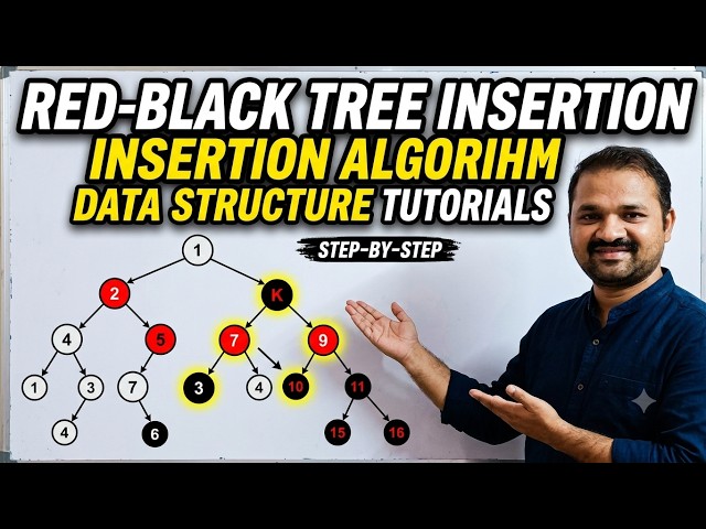 In Telugu || Red Black Tree Insertion || Insertion Algorithm || Data Structures Tutorials