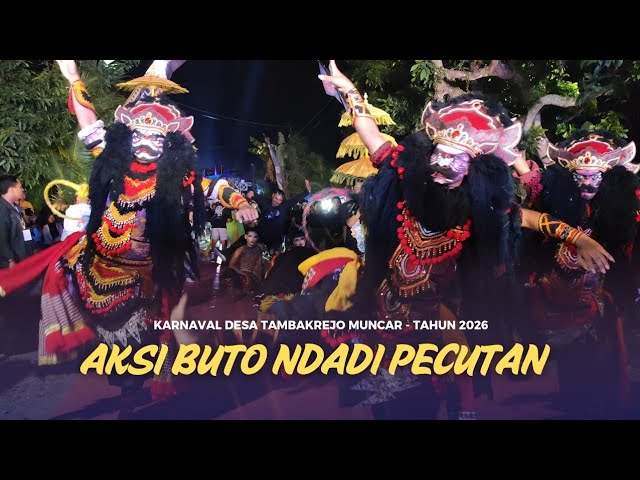 JARANAN BUTO NDADI PECUT - PECUTAN di Karnaval Desa Tambakrejo 2026 - Pemuda KURAWA
