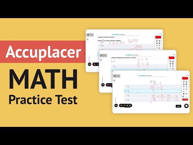 Accuplacer MATH Practice Test | Accuplacer Math Test with Answers and Explanations!