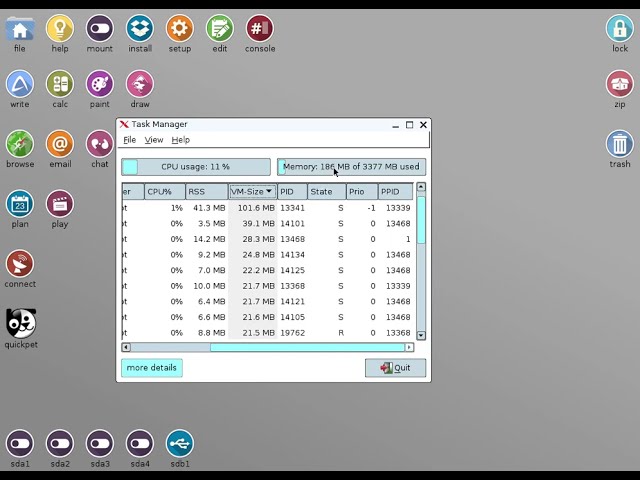 [Demo] LXTask task manager for Linux #viral #youtubevideo #software #linux #apps #demo  #taskmanager