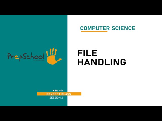 DAY 15 | COMPUTER SCIENCE | CBSE XII | FILE HANDLING | L2