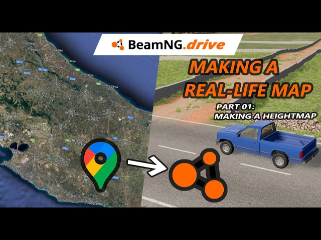 BeamNG Real-Life Map Tutorial 01 - Creating Terrain Heightmap with Blender Osm