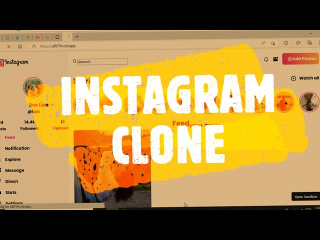 INSTAGRAM CLONE USING HTML AND CSS