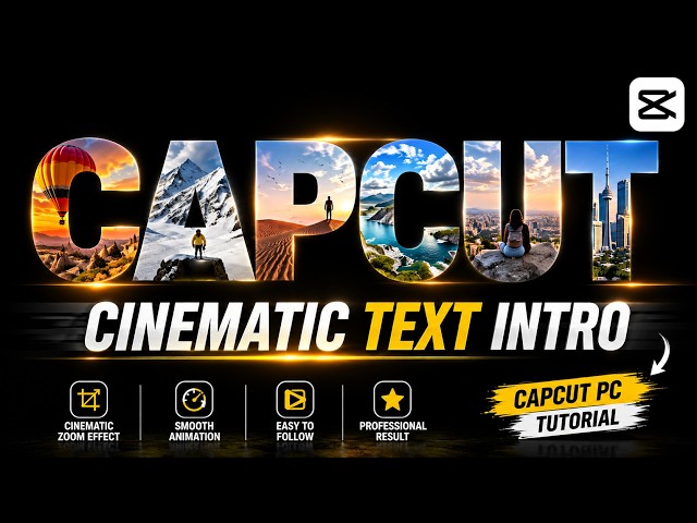 Cinematic Text Intro in CapCut PC | Professional Text Animation Tutorial