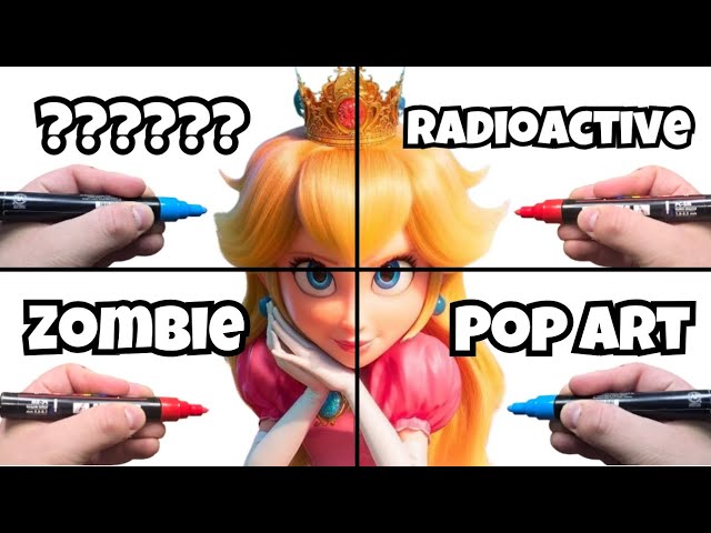 Drawing Princess Peach in 8 Mysteriously Different Styles!