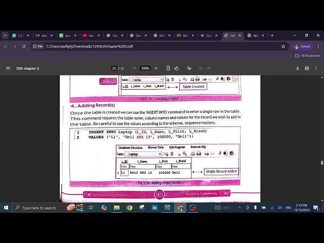 Chapter 3 || Database || FBISE Computer Science 12th Class || MySQL/SqLLite #computer #fbise 
