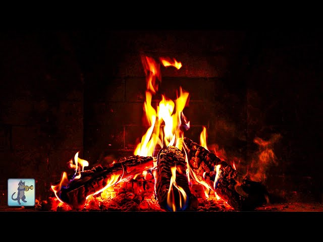 Gentle Crackling Fireplace ~ Relaxing Burning Fireplace & Crackling Fire Sounds (NO MUSIC) 12 HOURS