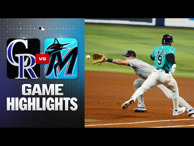 Rockies vs. Marlins Game Highlights from 3/29/26
