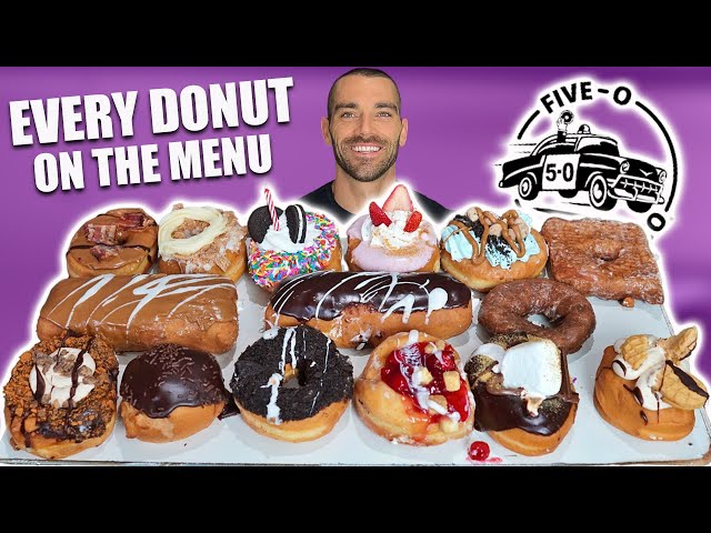 Eating Every Donut On The Menu From Five O Donuts...