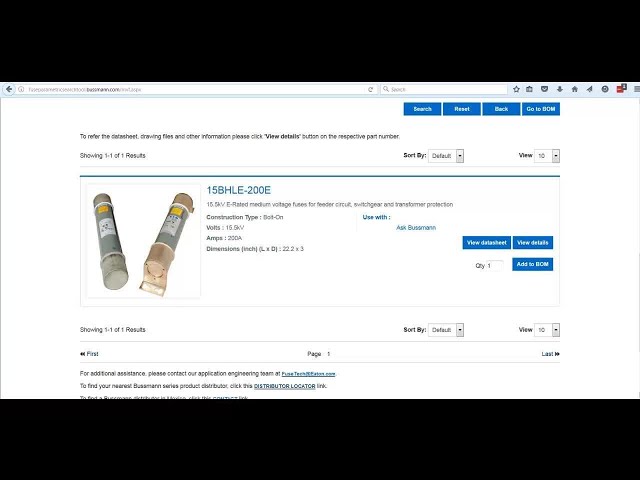 Bussmann series - How to use the Bussmann series medium voltage fuse selector tool