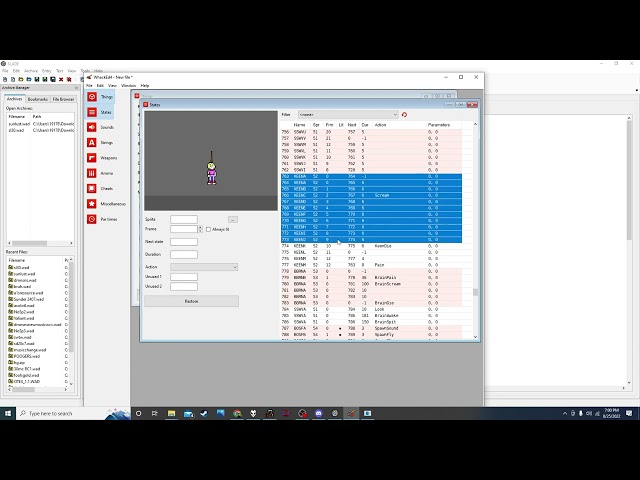 How Sunlust Map 30's dehacked archviles work