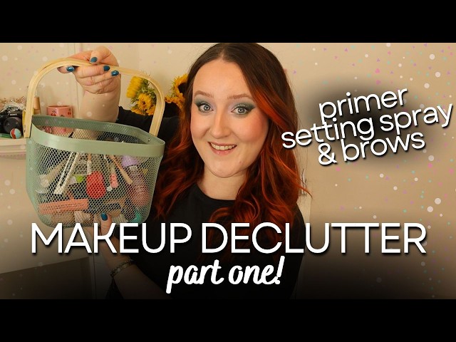 MAKEUP COLLECTION DECLUTTER *PART ONE* Primer, Setting Spray & Brows Declutter With Me Make Up Tour!